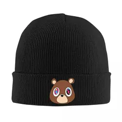 Kanye West Knit Hat Beanies Autumn Winter Hat Warm New Cutie Bear Cap for Men Women Gift