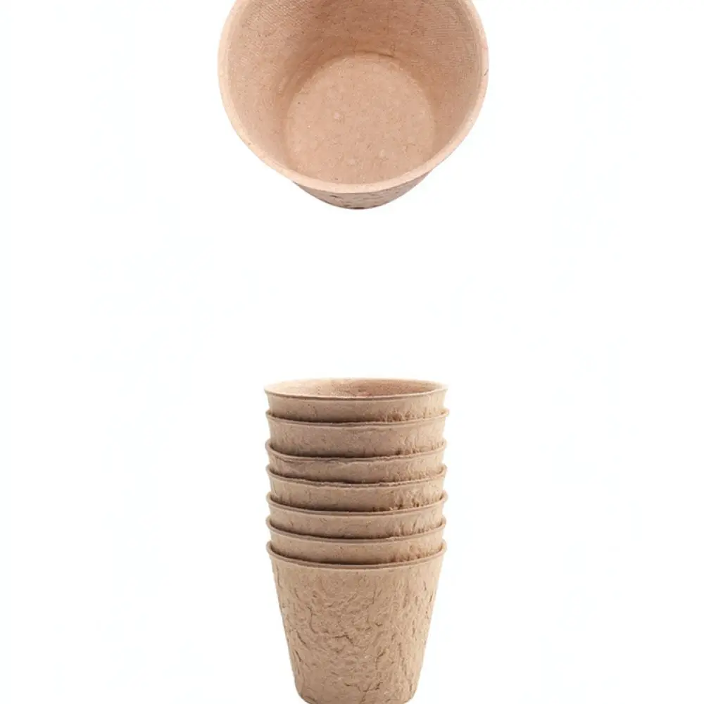 Eco Friendly Seedling Pots Pulp Nursery Cups Biodegradable Garden Planting Trays For Herb And Flower Cultivation