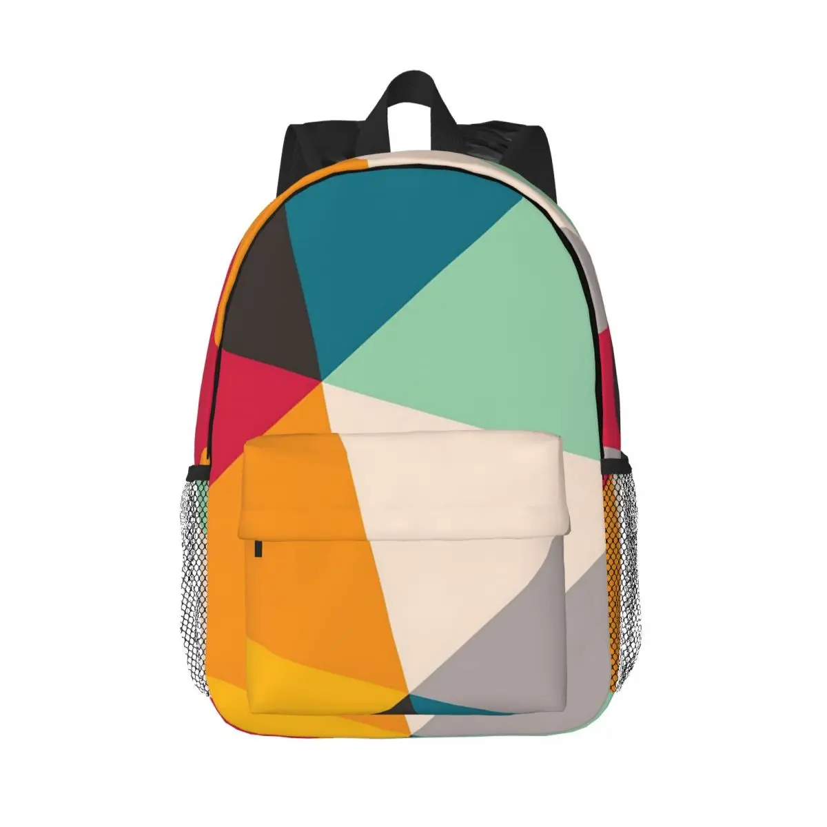 

Colourful Geometric Triangles (2012) Backpacks Boys Girls Bookbag Fashion Students School Bags Laptop Rucksack Shoulder Bag