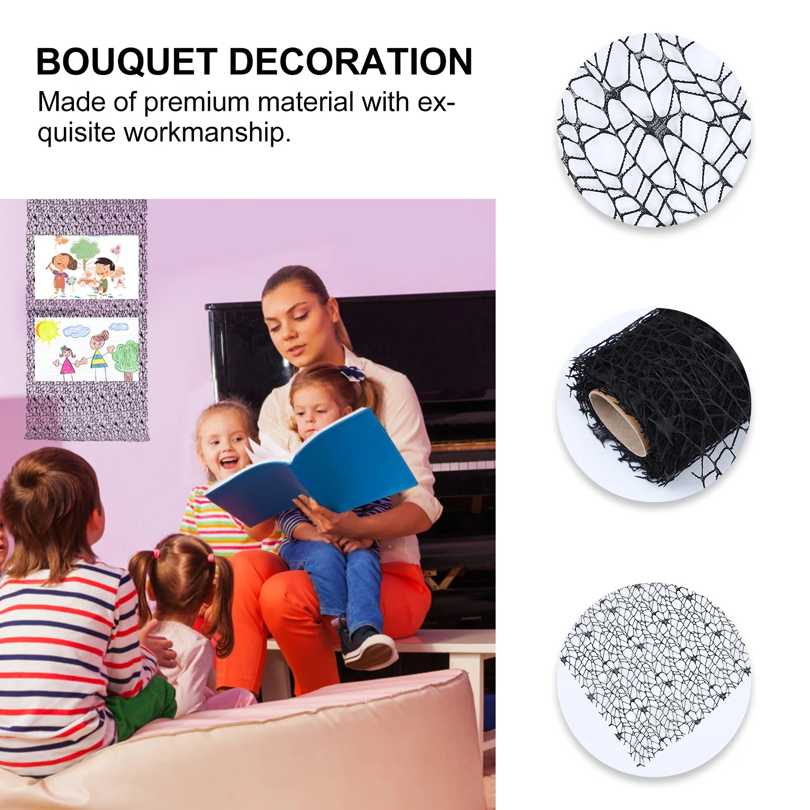 

1 Roll Flower Packing Net Exquisite Workmanship for Wedding Bouquet Gift Wrapping DIY Bouquet Decoration Flower Supplies