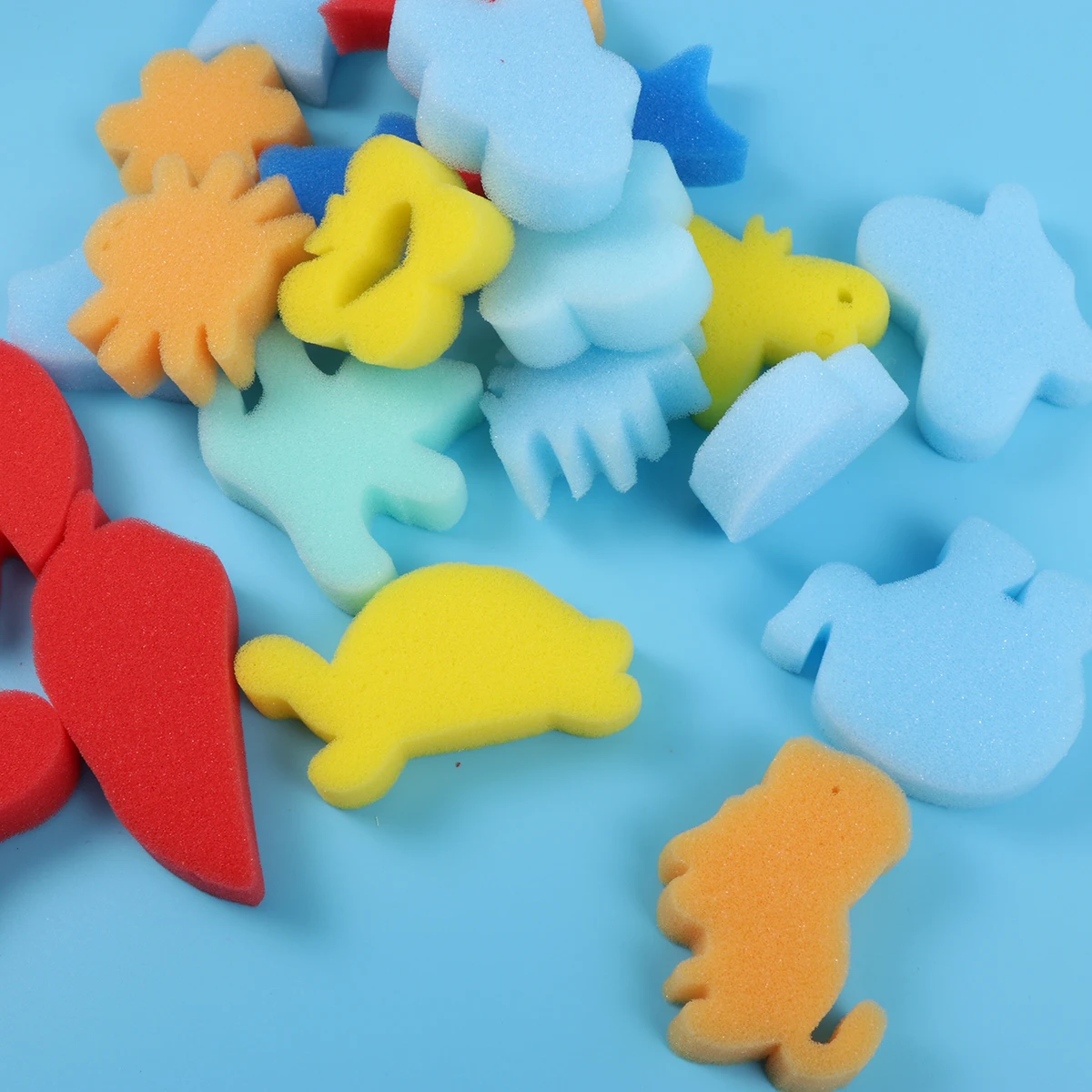 

48pcs Children'S Color Sponge Painting Set Art Craft Brush Kit For Kids Creative Diy Drawing Tools Non-Toxic Sponge Brushes Gift