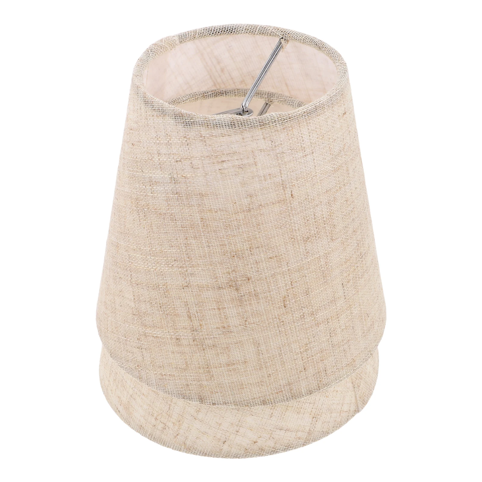 

2pcs Small Linen Lamp Shades 5.5X5.5X5.11Inch Natural Fabric Light Covers For Table Wall Chandeliers Replacement Soft Glare-Free