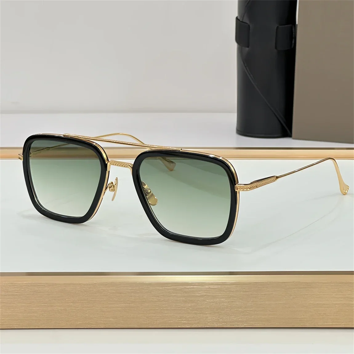 

DT Flight 006 SIZE 55-22 Luxury Mens And Womens Sunglasses Top Quality Designer Eyeglasses Acetate UV400