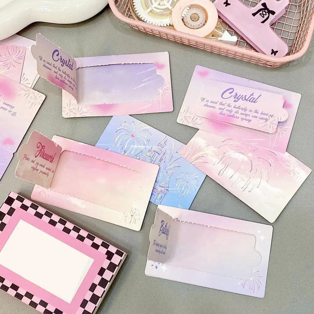 10 قطعة فراشة الطباعة المسيل للدموع سحب بطاقة رسالة بطاقات مكتوبة بخط اليد السنة الجديدة بطاقة المعايدة DIY بها بنفسك بطاقة الصفر المسيل للدموع قبالة بطاقات الرسائل #2