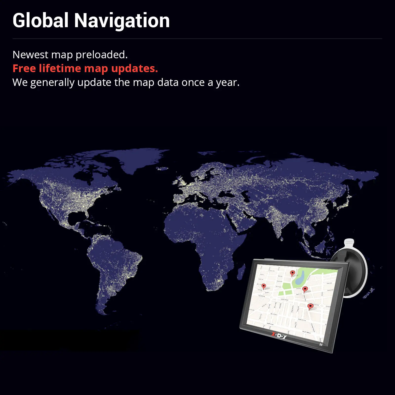 خرائط XGODY مقاس 9 بوصات تعمل باللمس لشاحنة Sat Nav للسيارة HGV Lorry LGV Coach Navigation