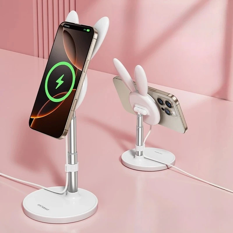 

Oatsbasf Настольная подставка для телефона Настольный держатель Док-станция для зарядного устройства Magsafe с регулируемой высотой для iPhone 16/15/14 (зарядное устройство в комплект не входит)