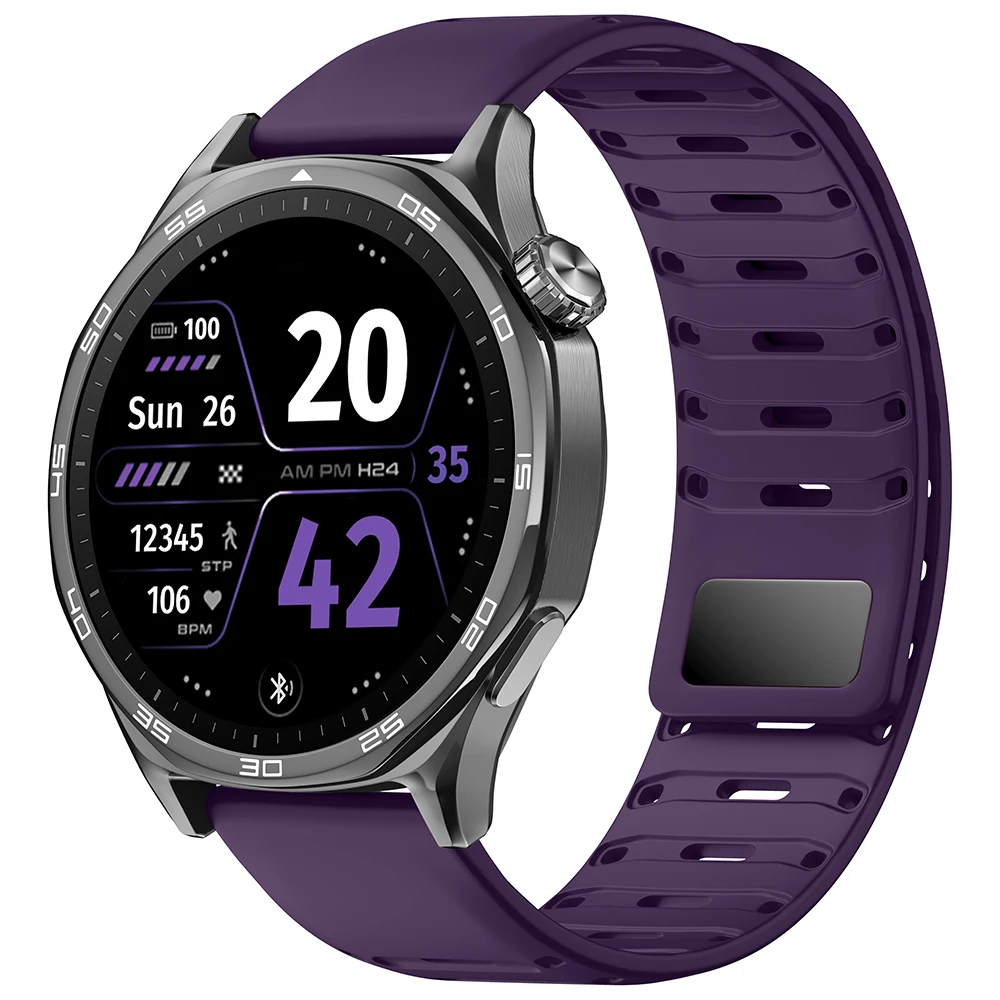 22 مللي متر حزام سيليكون مغناطيسي لساعة هواوي 5/4/Pro/3 GT5 /Pro GT4 سوار معصم لساعة Amazfit Bip 5-6/Balance 2 Band