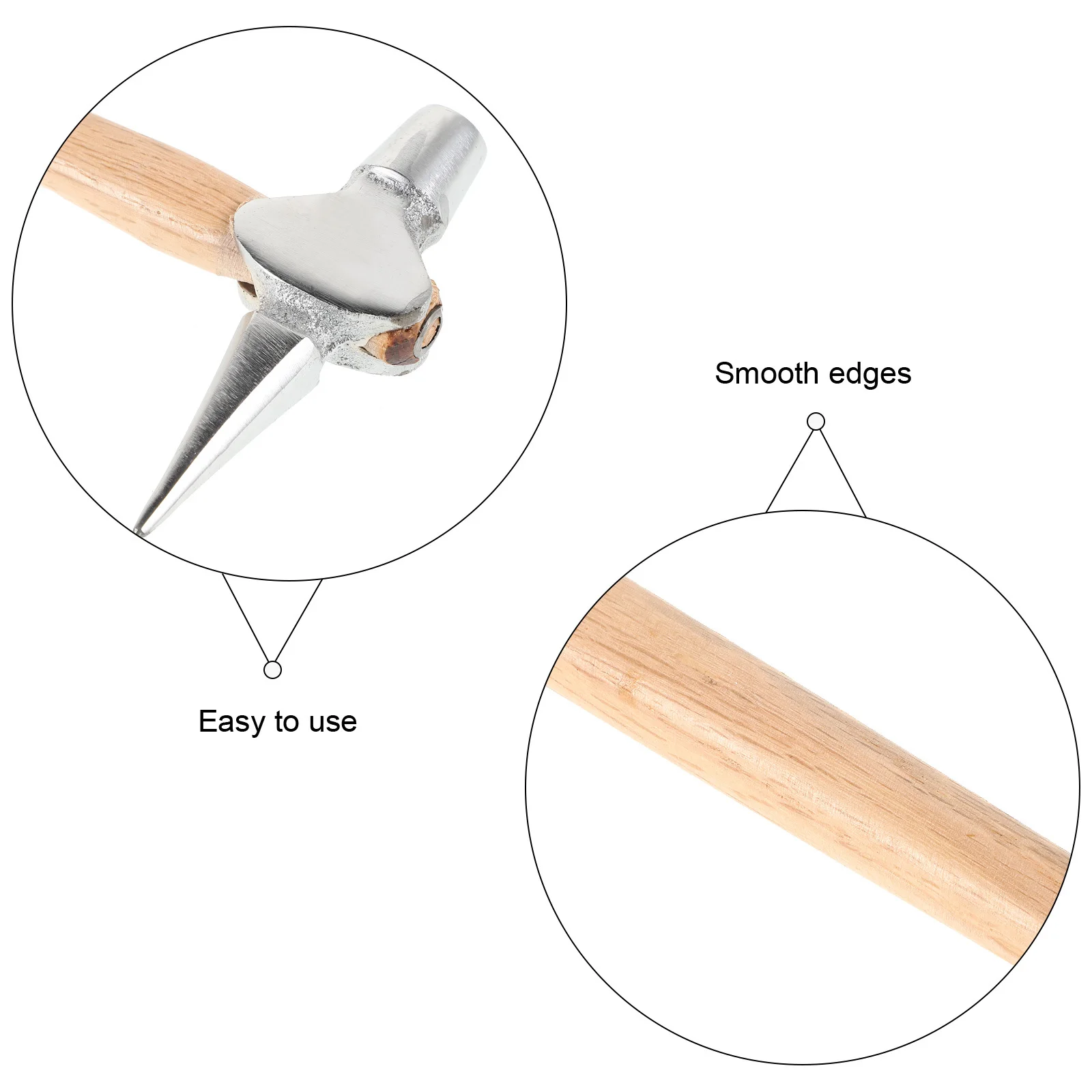 Palu Inspeksi Ringan Tahan Lama Gagang Kayu Baja Untuk Perawatan Lokomotif Kereta Api Kapal Panel Pemukul Pengupas