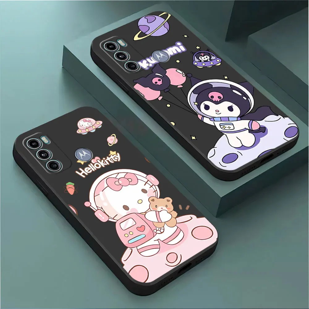 Cute Kuromi Cinnamoroll Phone Case for Motorola Moto G51 G73 G60s G71 G72 G31 G32 G30 G52 G53 G22 G60 G50 Cover Funda Silicone 