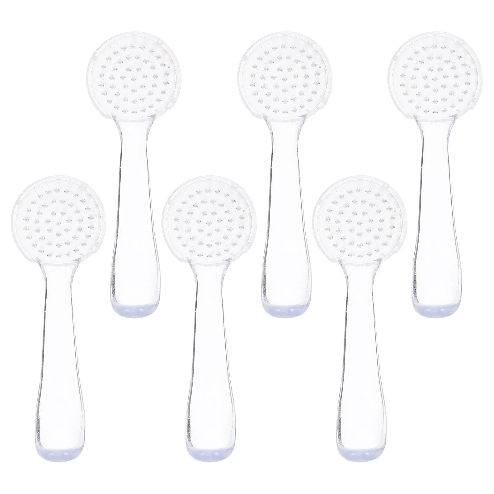 

6Pcs Cow Horn Nail Brush Premium Manicure Cleaning Tool Fine Bristle Dust Removing Brush for Easy Application Nail Dust