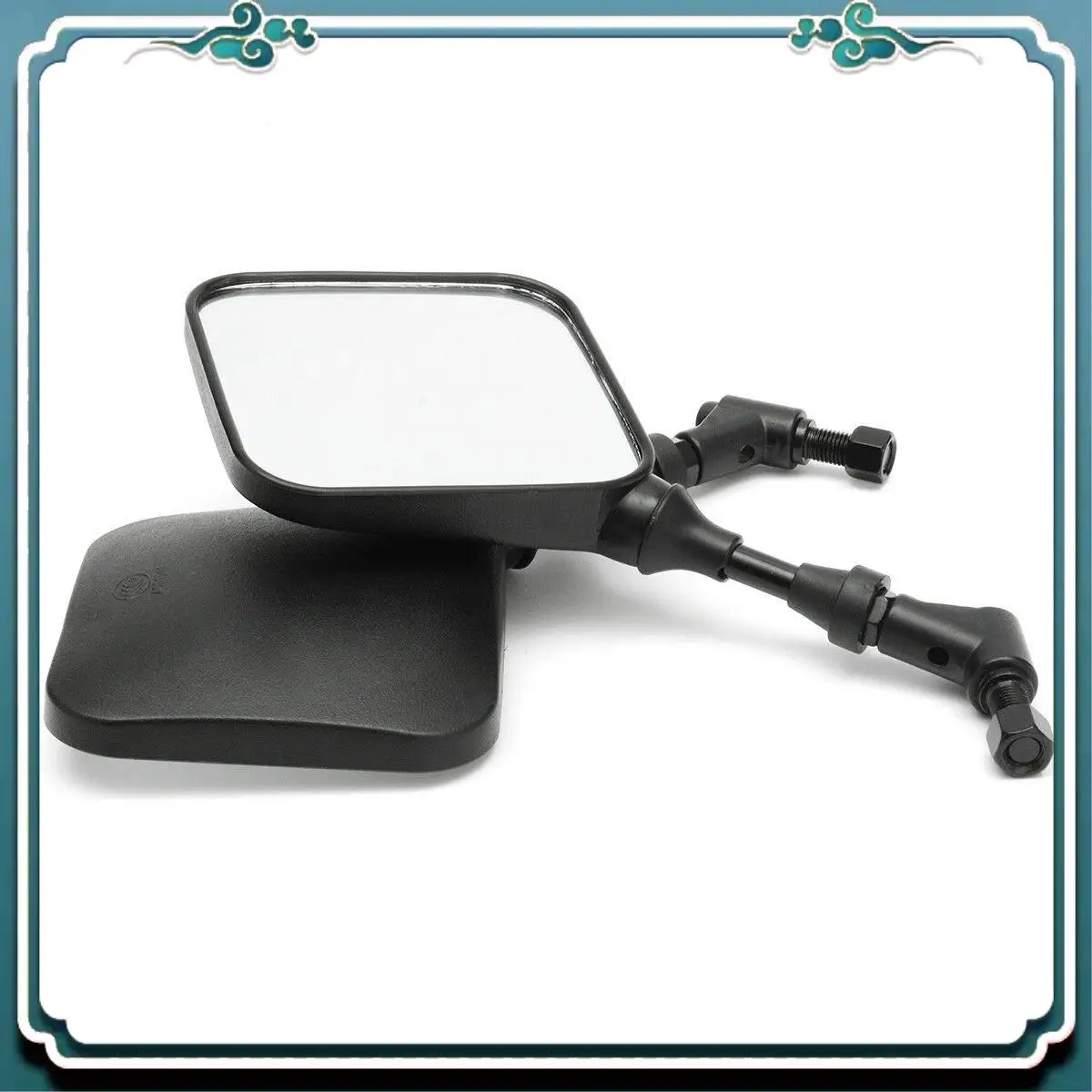 

Premium 2Pcs Motorcycle Rear View Mirror Black For Suzuki Dr 200 250 Dr350 Drz 400 Dr650