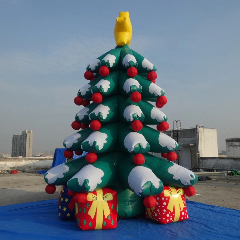 Inflatable Christmas tree airblown 6m 8m Inflatable Santa tree with blower Outdoor yard Decoration for sale free air shipping