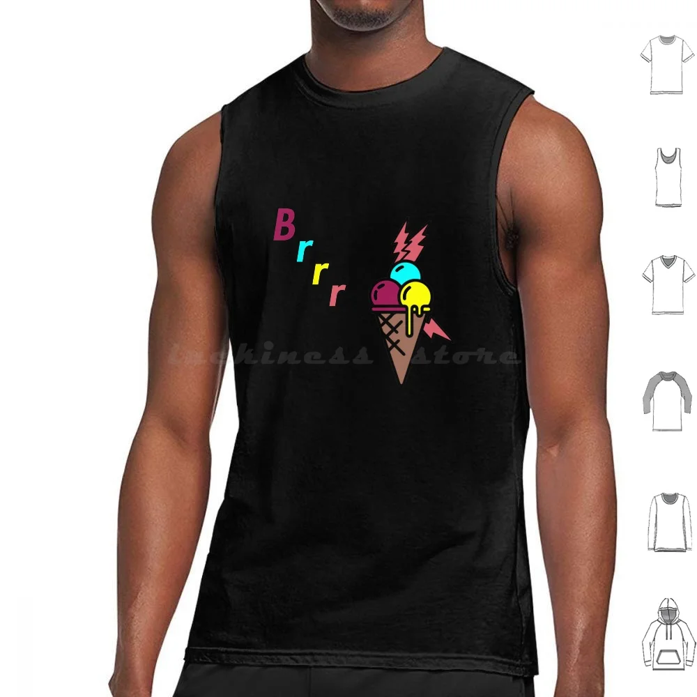 Ice Cream Brrr Kaydy Cain Trap Rap Pink Tank Tops Print Cotton Brr Brrr Trap Kaydy Kaydycain Kaydy Cain Sheath