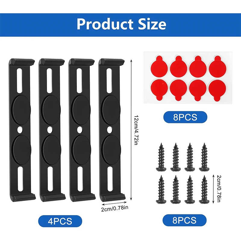4 قطعة إطار لوحة ترخيص بدون إطار مقاوم للطقس إطار علامة السيارة لعلامات السيارة الأمامية والخلفية حامل لوحة ترخيص بدون إطار