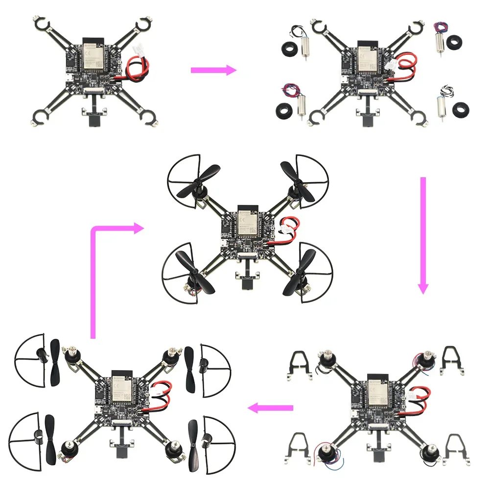 Alta calidad UAngel ESP32S2 ESP32 Control de vuelo código abierto Quadcopter ESP-Drone Drone modelo Wifi Control remoto Crazyflie