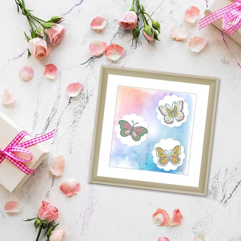Butterfly Clear Stamps Crafts Butterflies Background Silicone Stamps Transparent Rubber Stamps PVC Plastic Stamps for Spring