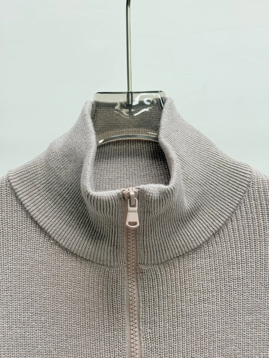 Women'S High-Quality Vintage-Style Silver-Thread Double-Zip Cardigan (Fall/Winter 2026 New Arrival)