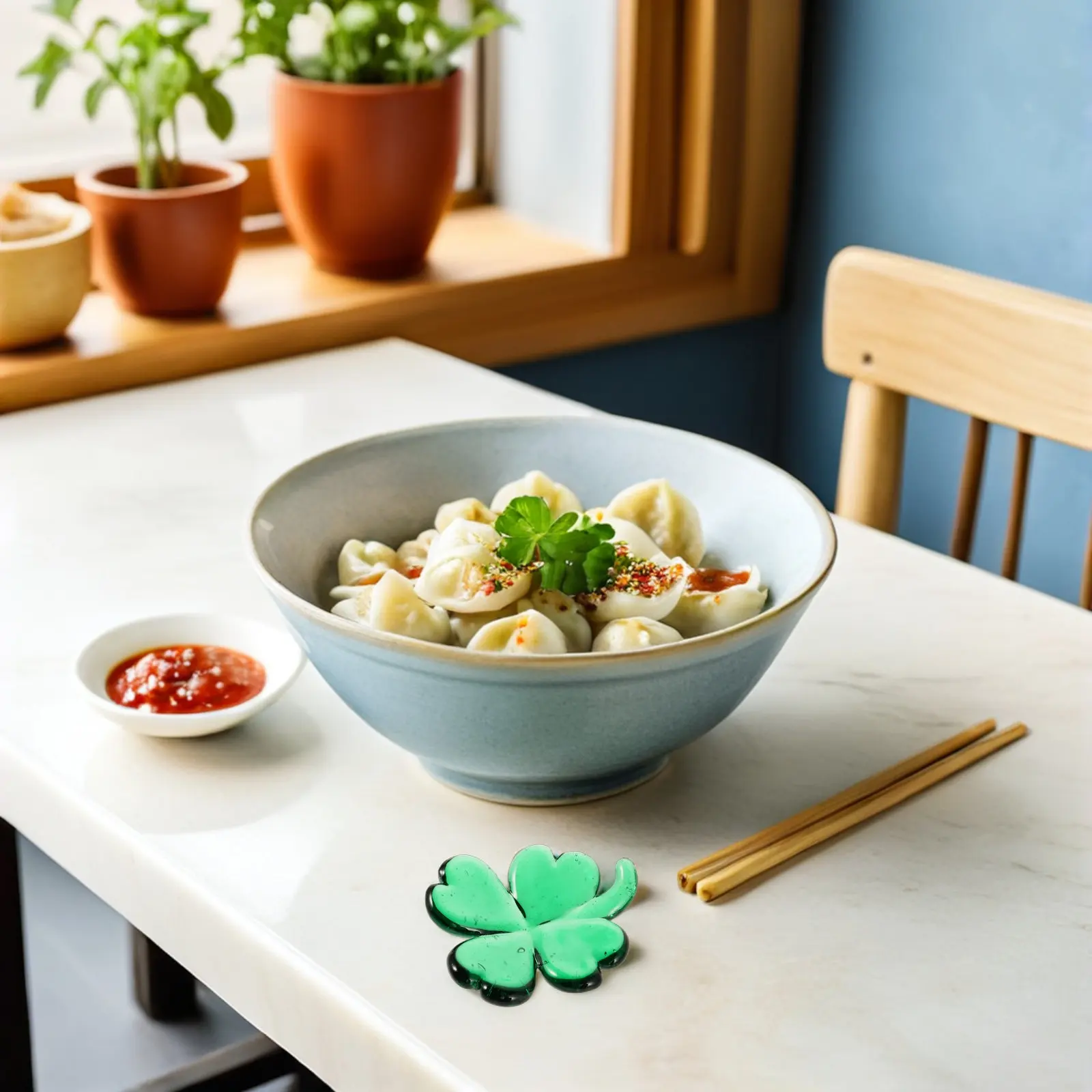 6Pcs Chopstick Holders Reusable Spring Themed Kitchen Tableware Rest Fork Spoon St Patricks Day Decorations