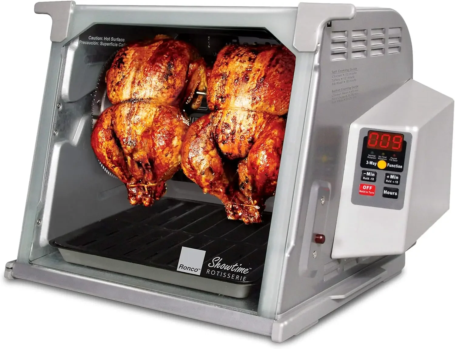 ST5000PLAT Digital Showtime Rotisserie, Platinum Edition, Cooks Food Perfectly Every Time, 3 Cooking Modes: Roast, Sear