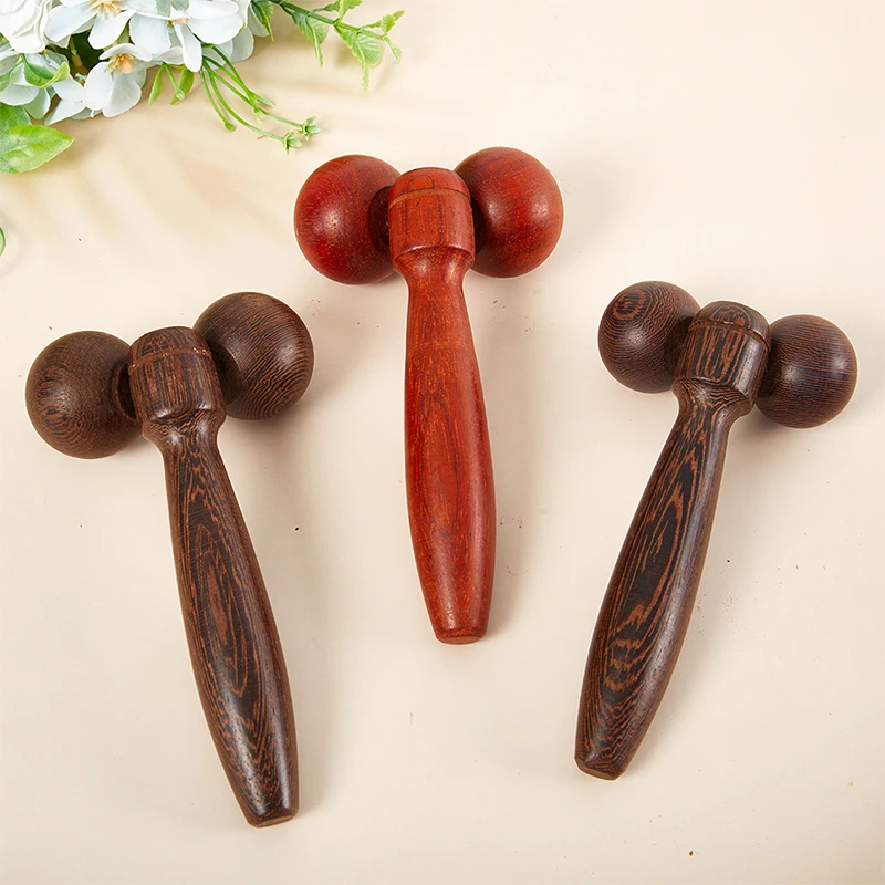 Wood Body Reflexology Acupuncture Therapy Meridians Scrap Lymphatic Drainage Face Lift Tool Shiatsu Thai Massager Roller