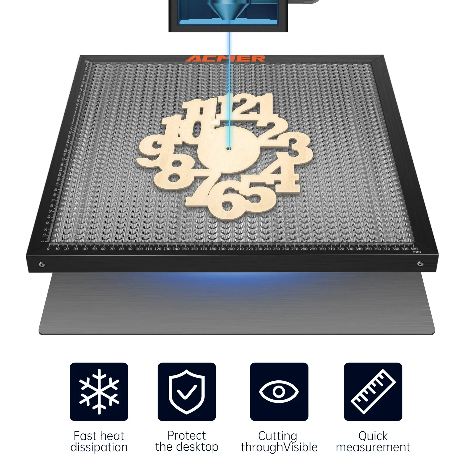 

ACMER-E10 500x500mm Cutting Honeycomb Working Table Board Steel Panel Platform for CO2 or Diode Laser Engraver