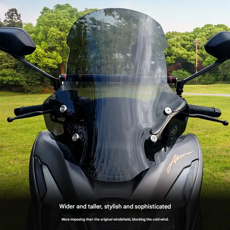For Haojue UFR150 windshield modification parts, silkscreened windshield installation without damage.