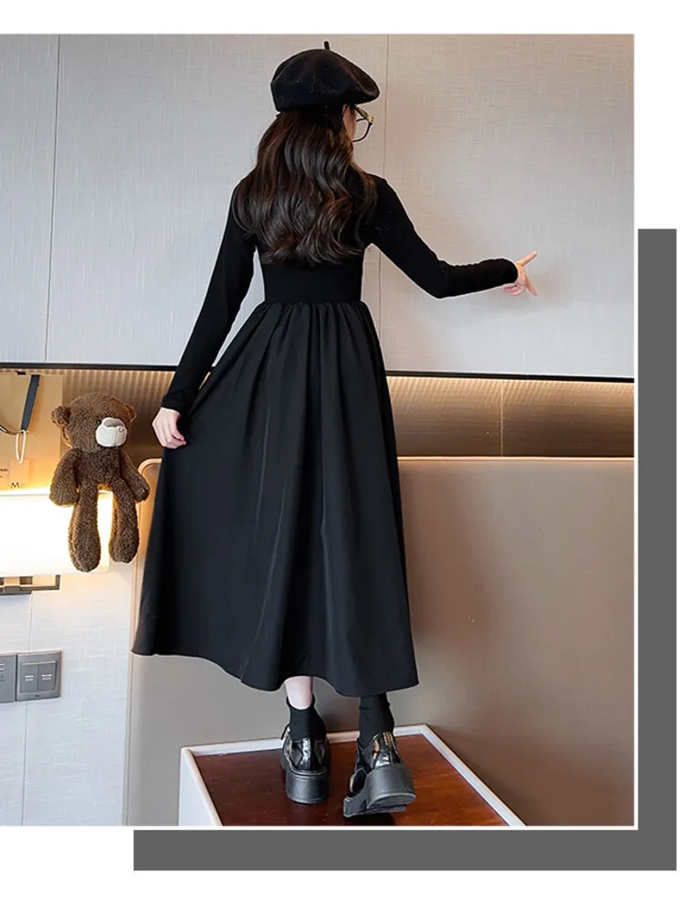 فستان الأميرة الجديد لخريف فرنسي عتيق لعام 2025 للفتيات المراهقات طويل متماسك بطبقات توتو للأطفال 4 8 10 12 14 سنة كوريا #5