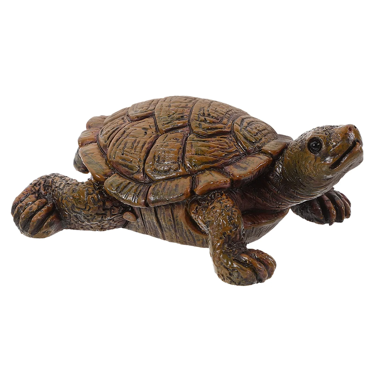 Resin Turtle Statue Ornament for Home Office Desk Decor Small Animal Sculpture Symbol of Longevity and Good Luck Lifelike Marine