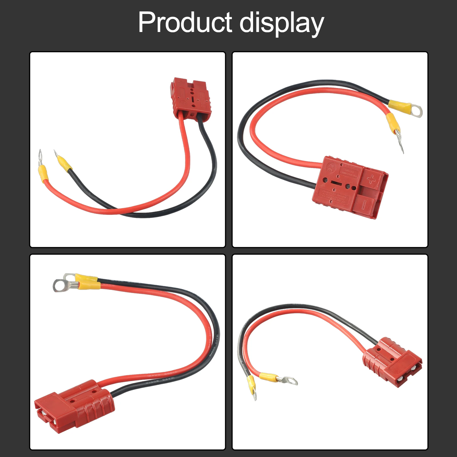 1 pc 50a para lug m8 terminal conector de carregamento da bateria cabo m8 terminal conector de carregamento da bateria conector de carregamento do cabo