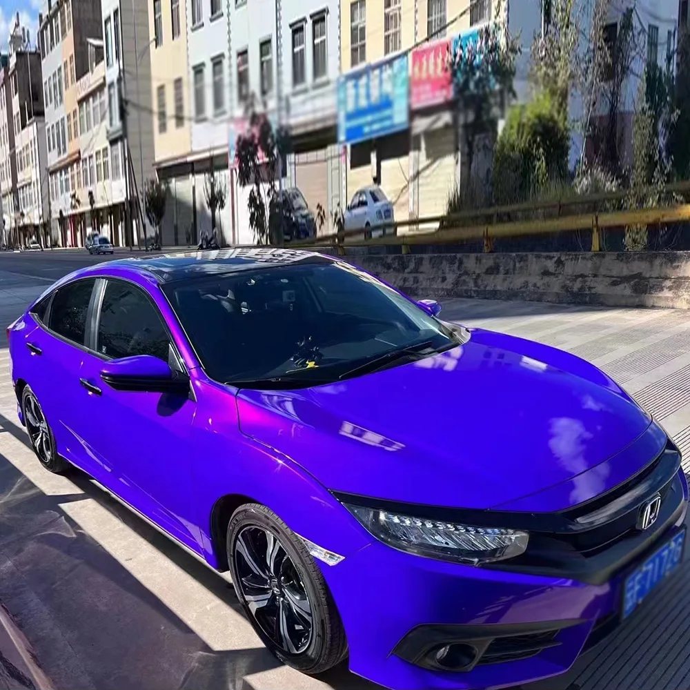 

Wrapmaster PET Blue Blast Purple vehicle Wraps Vinyl Car wrapping film whole body wrap color change film