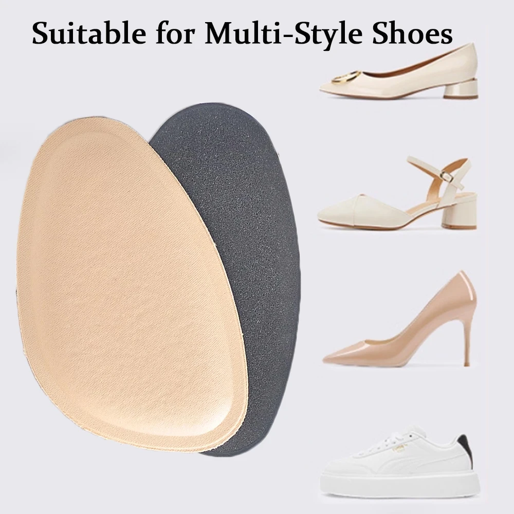 6Pcs Forefoot Pads for Woman High Heels Relief Feet Pain Insert Half Size Non-Slip Cushion Breathable Sweat Absorbing Shoe Pad