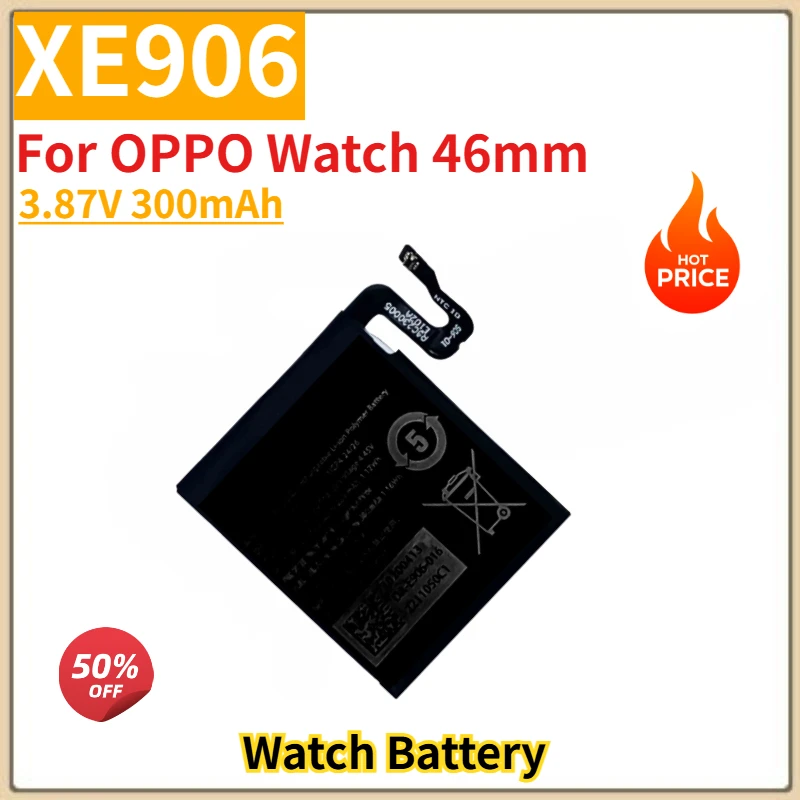 

High Quality XE906 battery 3.87V 300mAh For OPPO Watch 46mm Brand New Replacement Battery