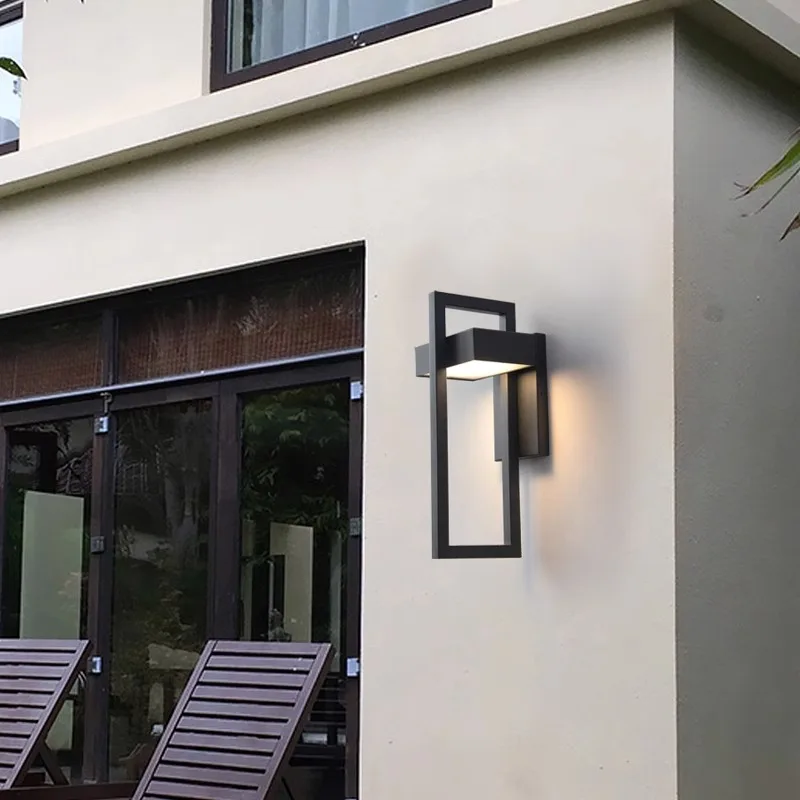 Imagem -03 - Luz Exterior Geométrica da Parede Luzes do Jardim Lâmpada Impermeável Decoração Exterior Ip65