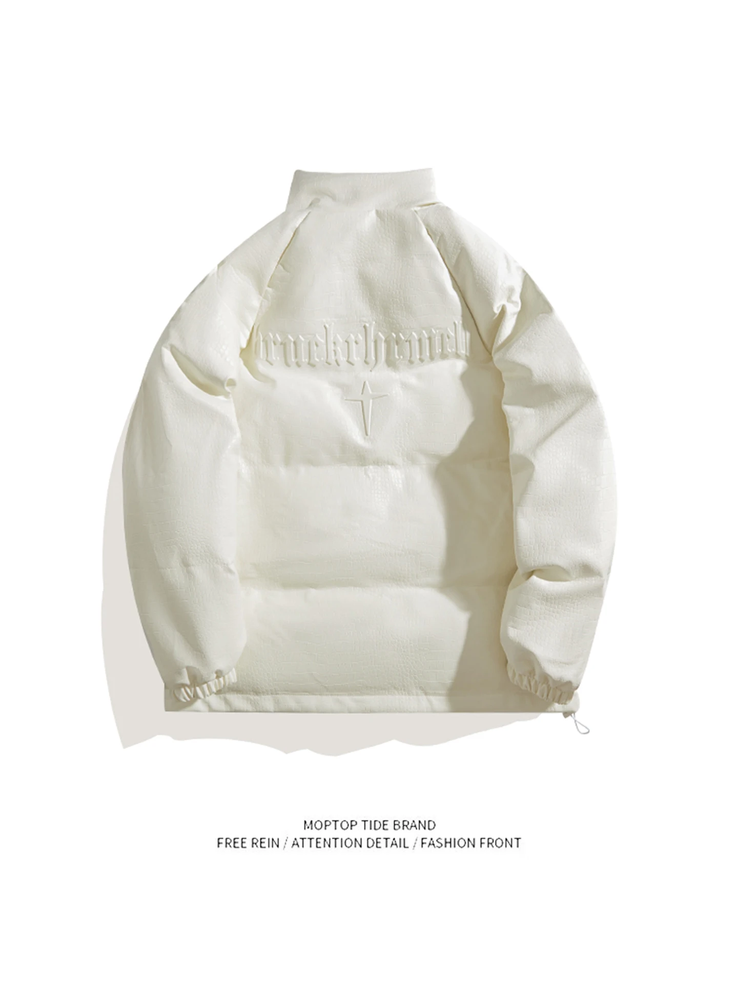 

Утепленная мужская зимняя куртка из искусственной кожи и хлопка с воротником-стойкой, модная, теплая, с наполнителем из полиэфирного волокна