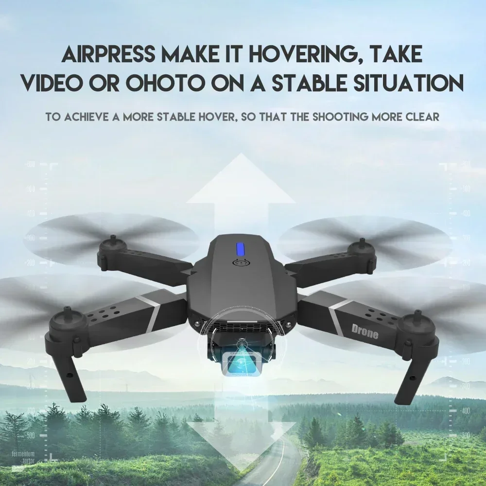 New 2024 E88Pro RC Drone 4K Professional with 1080P Wide Angle HD Camera Foldable Quadcopter RC Aerial Gift