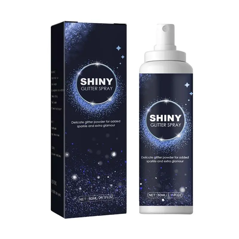 Spray de poudre scintillante brillante pour le visage et le corps, 60ml, haute brillance, cheveux scintillants de Rotterdam, poudre scintillante, maquillage en surbrillance