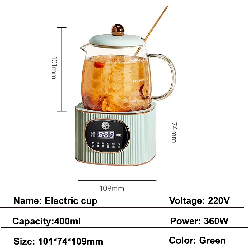 400ml dzielony czajnik elektryczny ekspres do herbaty przenośny podróżny kubek elektryczny wielofunkcyjny biurowy elektryczny kubek do gulaszu