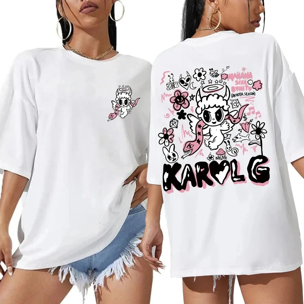 New Summer Karol G Manana Sera Bonito Extra Large Tshirt Bichota Concert Shirt O-Neck Short Sleeve Fashion Oversized T Shirts