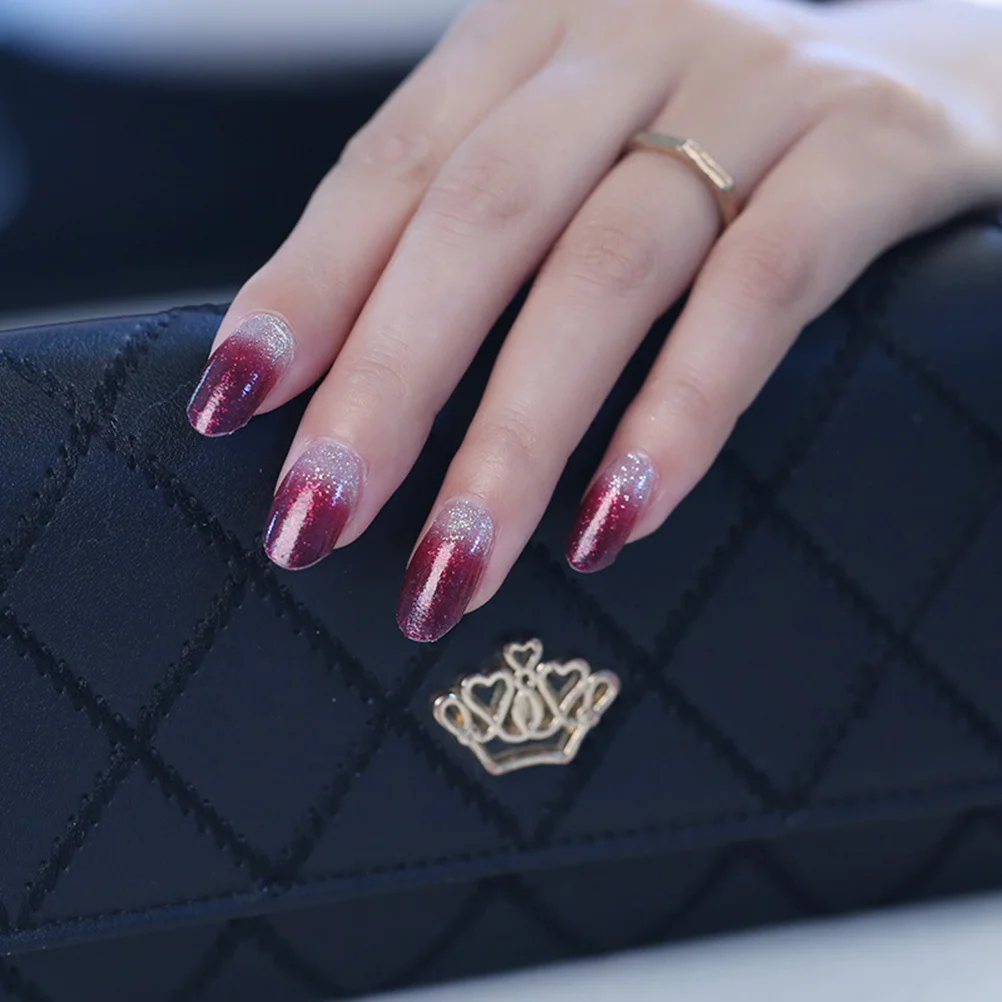 

5Sets Finger Nail Decals Gradient Color Nail Art Stickers Easy Create Unique Style Party Birthday Holiday Women Nails