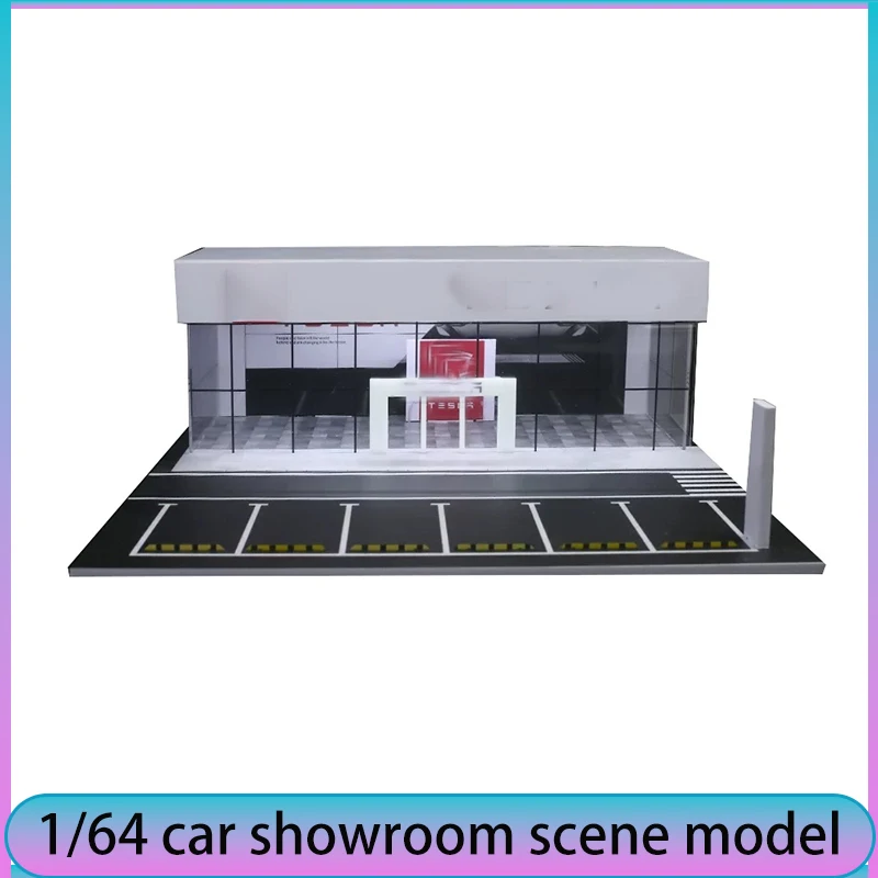 

Модель парковки для автосалона в масштабе 1/64 с подсветкой