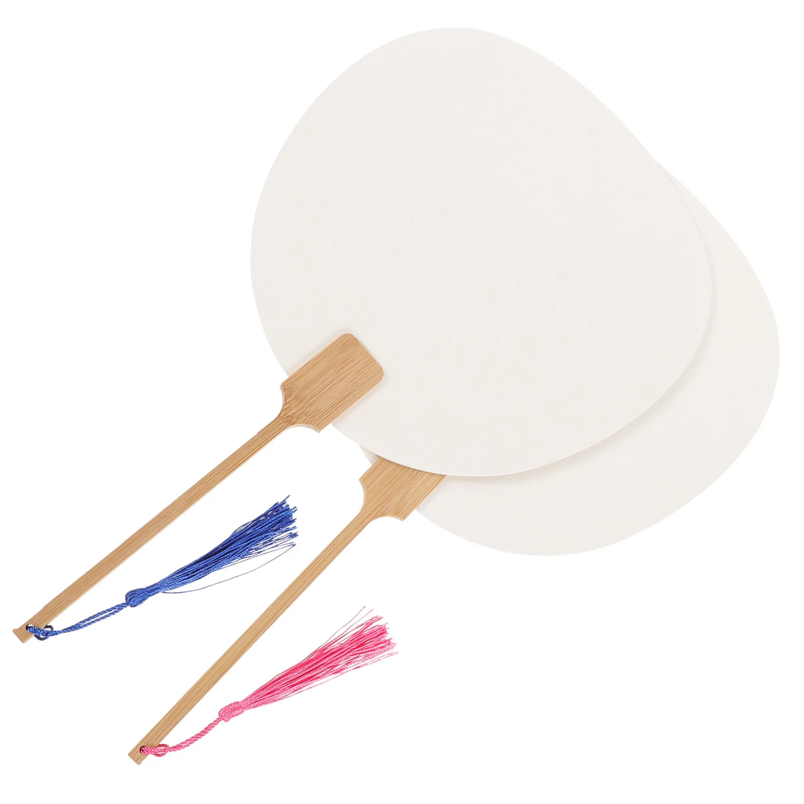 

2Pcs Handcrafted Classic Blank Fans DIY Painting Fans Kids Drawing Craft Supplies DIY Blank Fan Versatile Hand Fan