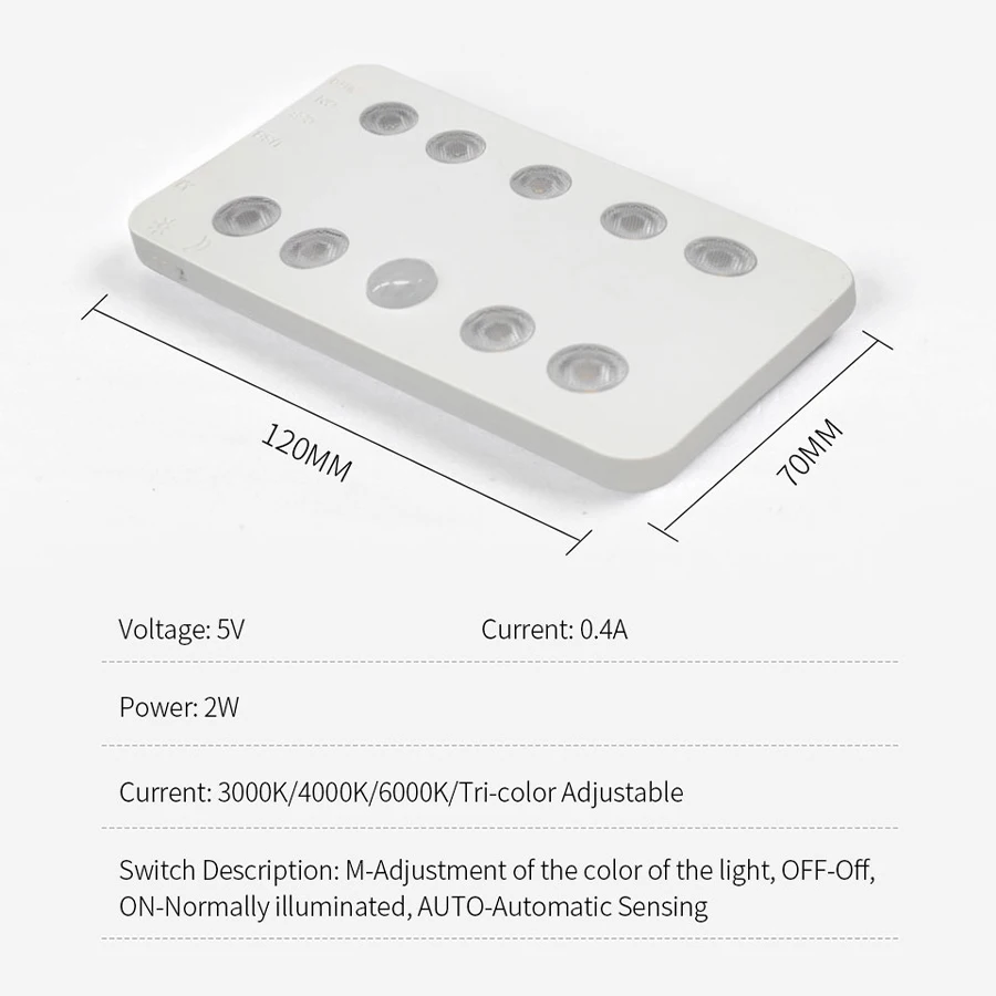 9 المصابيح ضوء تحت الكابين مع محس حركة جسم الإنسان الأشعة تحت الحمراء USB قابلة للشحن رقيقة الجسم المغناطيسي الجدار مصباح خزانة المطبخ #6