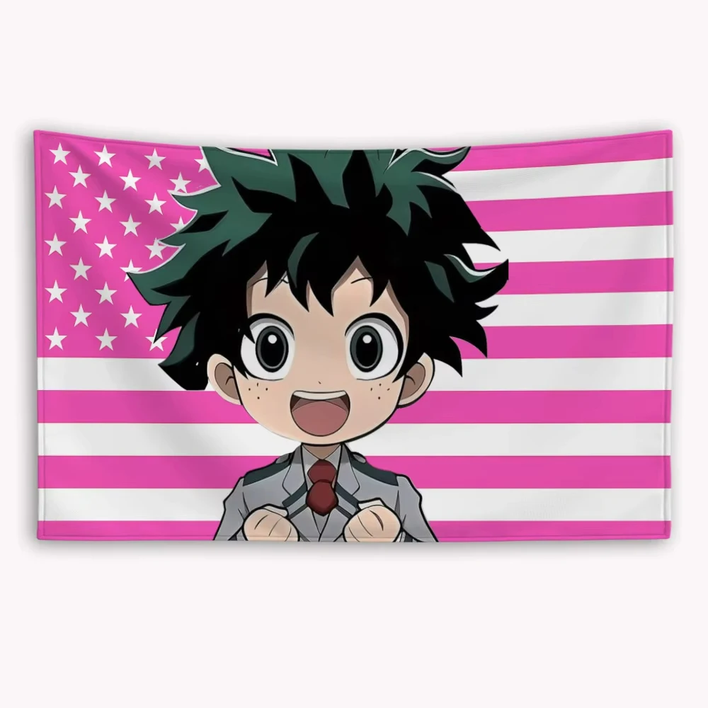 My Hero Academias Bakugou Katsuki American Flag Banner Outdoor Decor Funny Flags for Bedrooms Background Cloth Tapestry