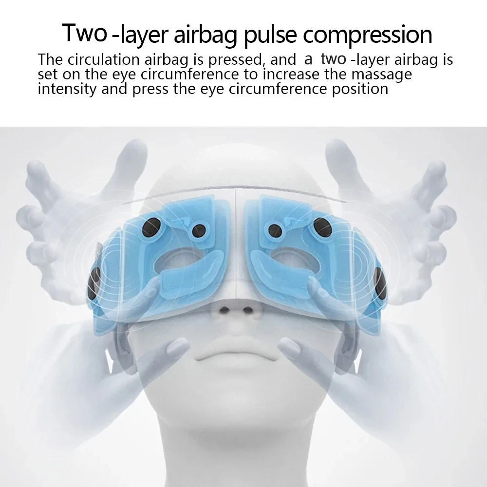 Portable Smart Eye Massager Vibration Airbag Compress Bluetooth Music Eye Care Massage Tool for Eye Relax Relieve Fatigue Device