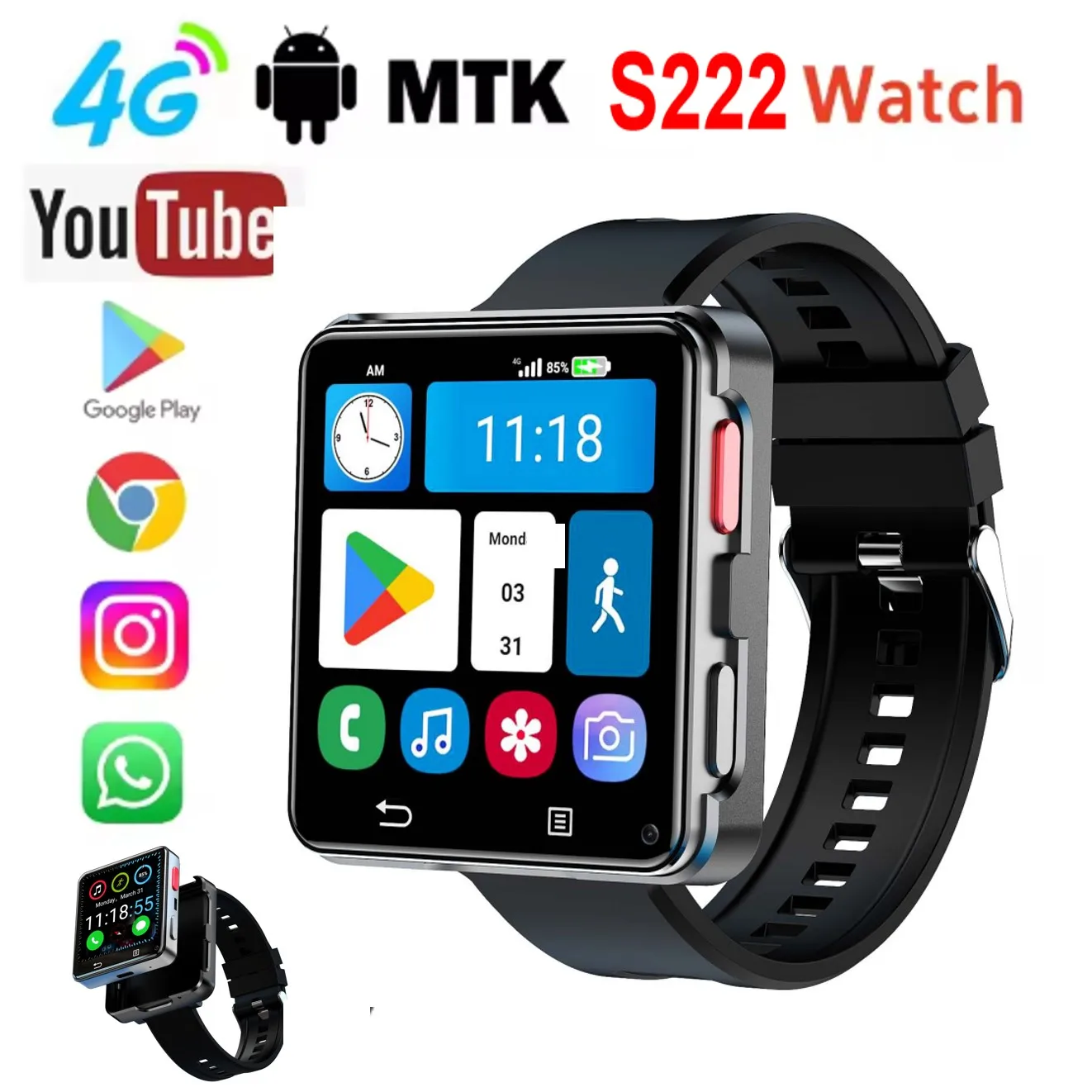 S222 Smartwach mit 4G, Dual-Kamera und Android 11 – Der ultimative Test für Alltag, Sport und Kommunikation