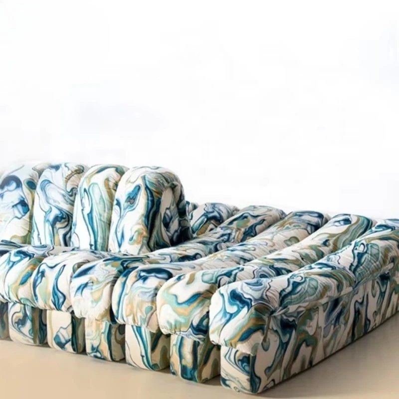 Modern light luxury design snake sofa large hotel retractable