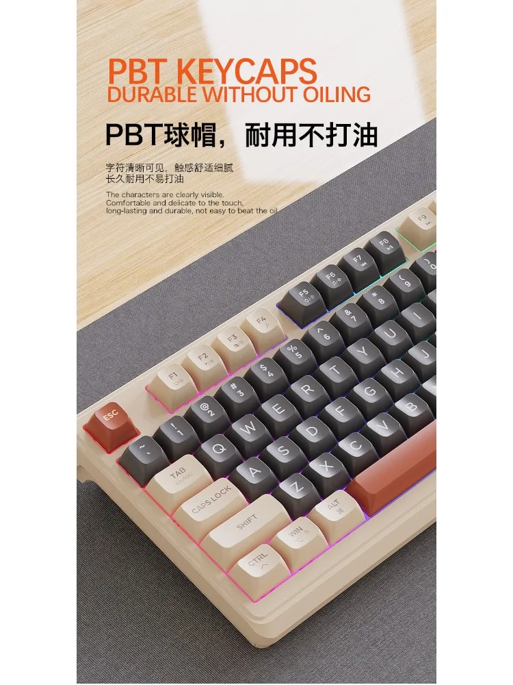 New M96 wireless bluetooth dual-mode mechanical feel keyboard with display knob multimedia keyboard