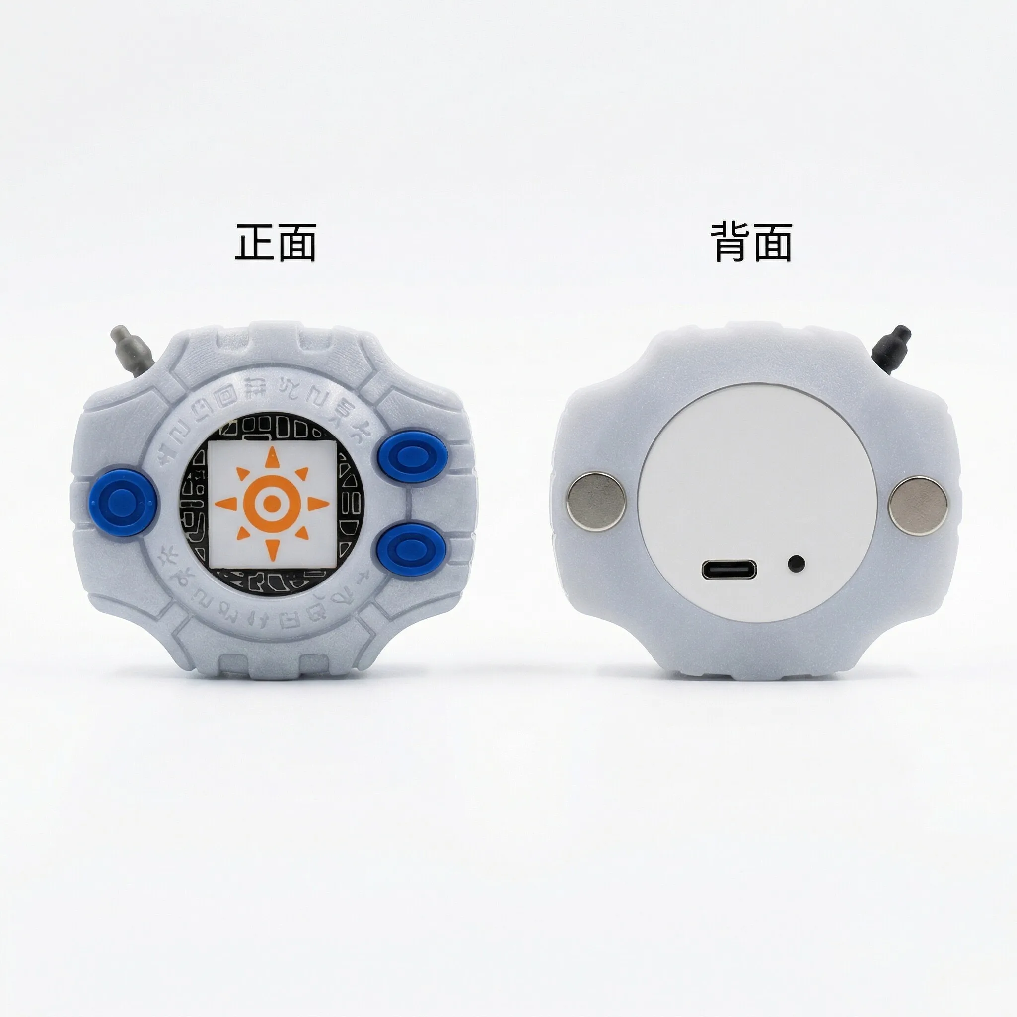 

New Digimon Digivice Tap Night Light 3 Brightness Levels Type C Rechargeable Magnetic Refrigerator Magnet Keychain Pendant Toys