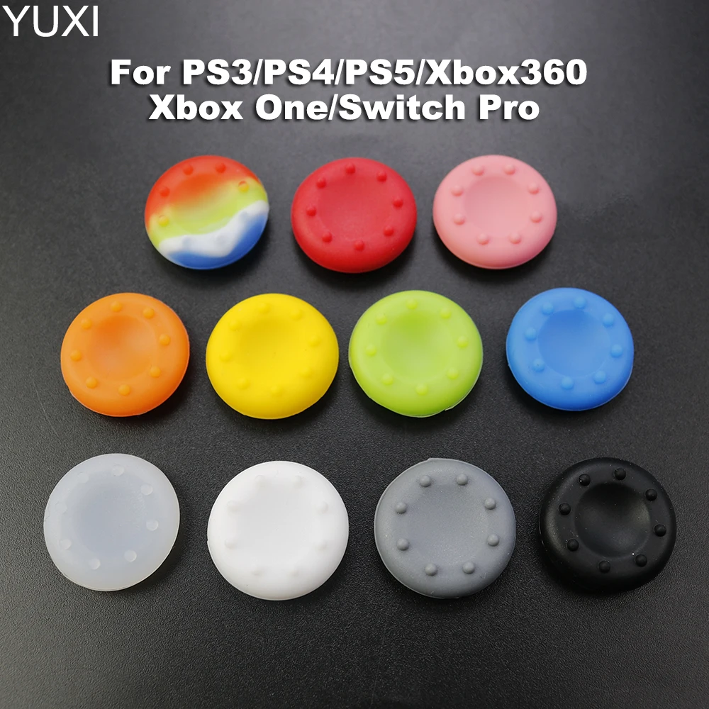 Yuxi 1 stücke hohe qualität griff kappen fall für ps4/ps3/ps5/xbox360/xbox one/switch pro gamepad controller zubehör