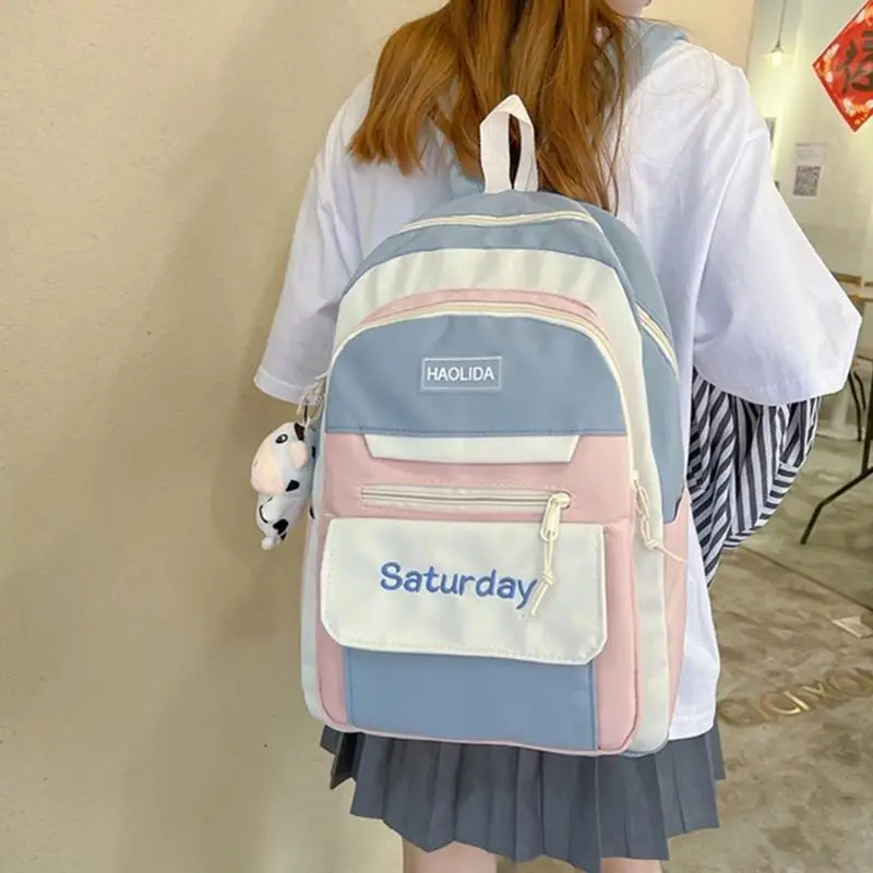

Large Capacity School Backpack Laptop Backpack Harajuku School Bag Nylon College Bookbag Casual Travel Rucksack